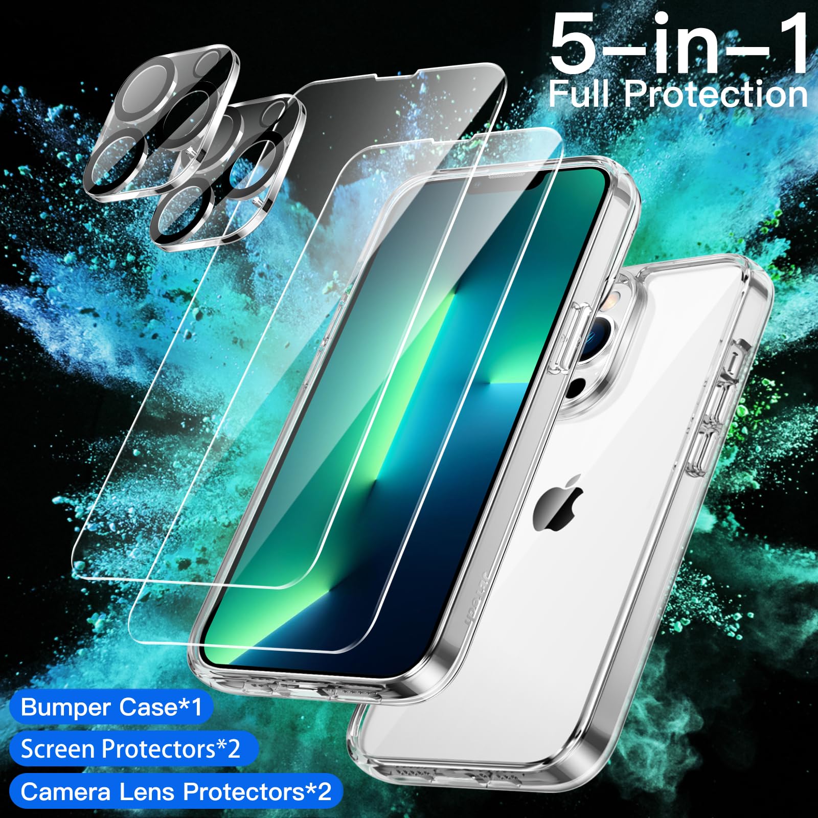 Amazon.co.jp: JETech 5 in 1 iPhone 13 Pro ケース (6.1インチ専用